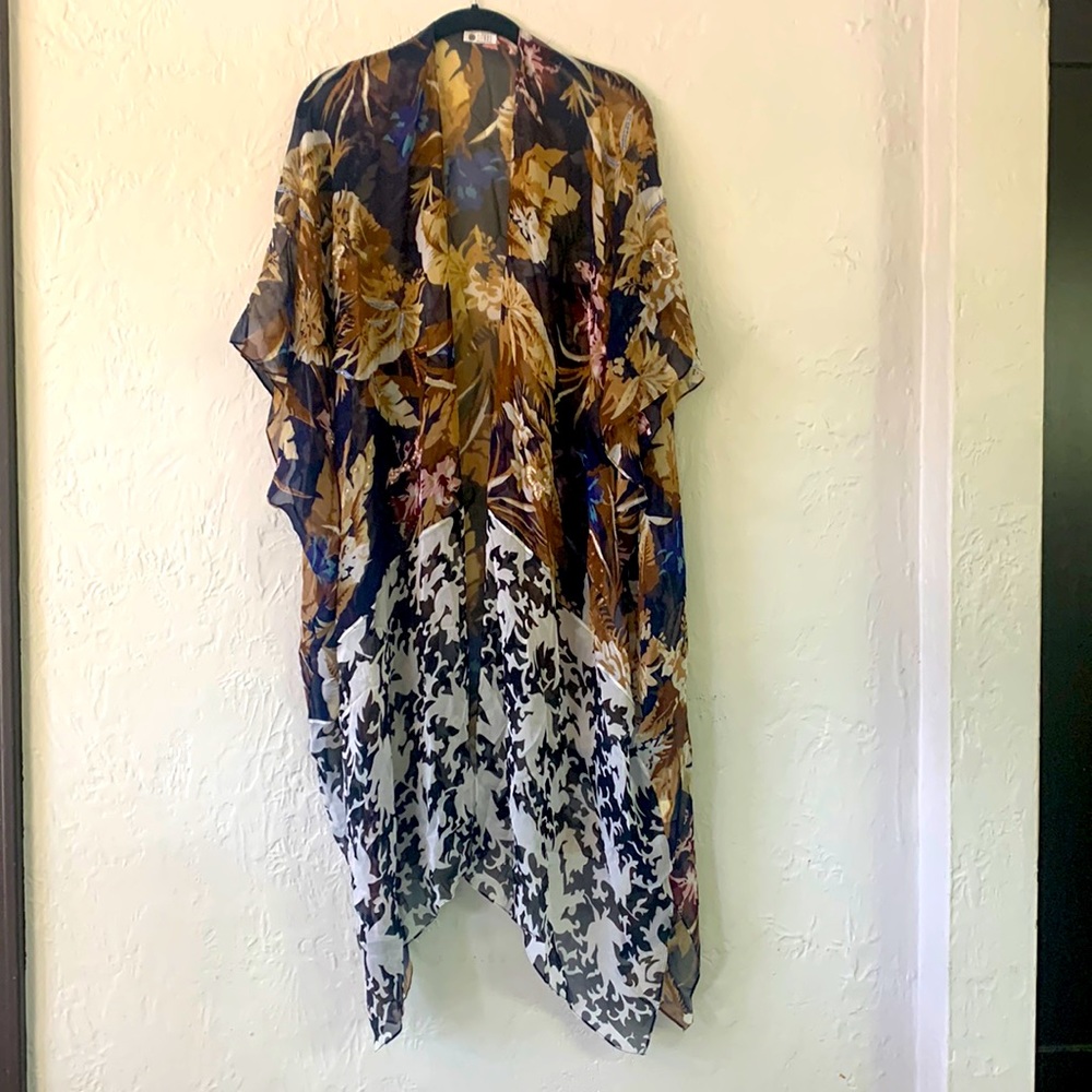 Anthropologie Citrus Summertime Kimono Wrap